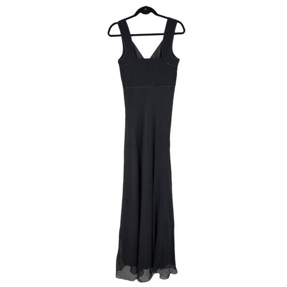 Isaac Mizrahi for Target Black 100% Silk Faux Wrap Maxi Evening Dress Size 6 - Picture 1 of 7